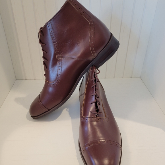 Black/Brown Ankle Dress Shoes - Picture 2 of 6